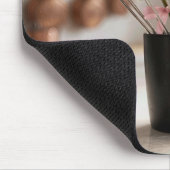 Pink Rose Caged In Wire Whisk Mousepad (Ecke)