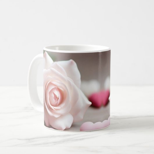 Pink Rose Calming Kaffeetasse (Vorderseite Links)
