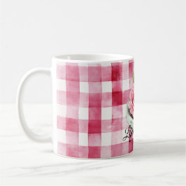 Pink Rose Candle Plaid Kaffeetasse