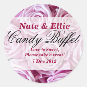 PInk Rose Candy Buffet Aufkleber