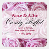 PInk Rose Candy Buffet Sticker (Vorderseite)