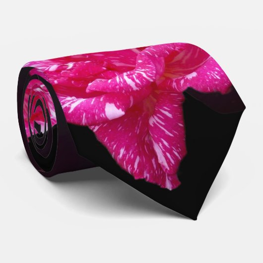 Pink_Rose_Candy,_Unisex_Silky_Krawatte Krawatte (Gerollt)