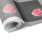 Pink rose checkered pattern geschenkpapier (Rolleneckpunkt)