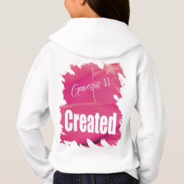 Pink Rose Created Scripture Hoodie