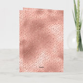 Pink Rose Cupcake Gold Glam Glitter Birthday   Karte (Rückseite)