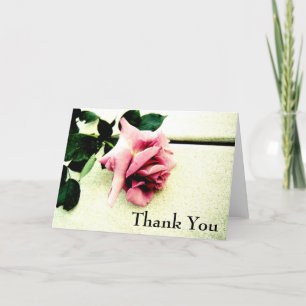 Pink Rose Danke für die Hochzeitskarte