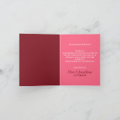 Pink Rose Dankeschön Karte (Innenseite)