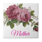 Pink Rose elegance Ceramic Tile Fliese (Vorderseite)