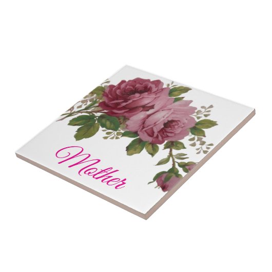 Pink Rose elegance Ceramic Tile Fliese (Seite)