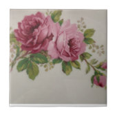 Pink Rose elegance Ceramic Tile Fliese (Vorderseite)
