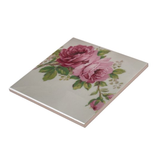 Pink Rose elegance Ceramic Tile Fliese (Seite)
