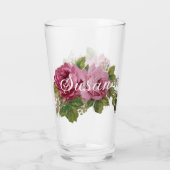 Pink Rose Elegance Glas (Rückseite)