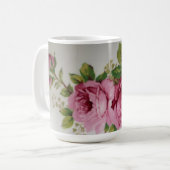 Pink Rose Elegance Kaffeetasse (Vorderseite Links)
