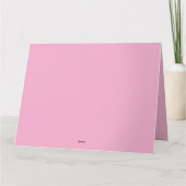 Pink Rose Elegance Karte (Rückseite)