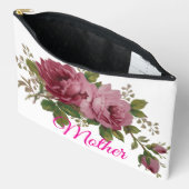 Pink Rose Elegance Print Cut Sew Bag Zubehörtasche (Offen)