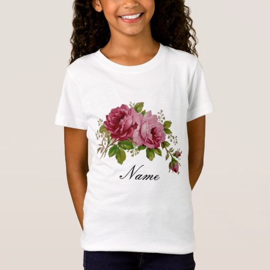Pink Rose Elegance T-Shirt (Vorderseite)