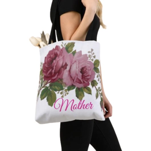 Pink Rose Elegance Tote Tasche