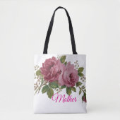 Pink Rose Elegance Tote Tasche (Vorderseite)