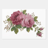Pink Rose Eleganz  Geschenkpapier Set (Vorderseite 2)