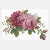 Pink Rose Eleganz  Geschenkpapier Set (Vorderseite)