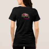 Pink Rose Eleganz  Tri-Blend Shirt (Rückseite)