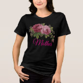 Pink Rose Eleganz Tri-Blend Shirt (Vorderseite)