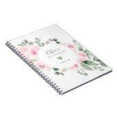 Pink Rose Eucalyptus Bridal Shower Recipe Book Notizblock (Rechte Seite)