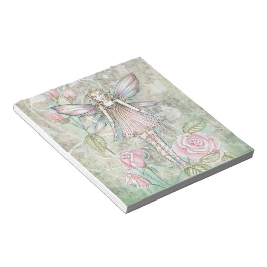 Pink Rose Fairy Notizblock (angewinkelt)