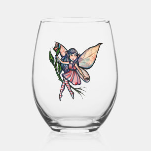 Pink Rose Fairy Weinglas Ohne Stiel