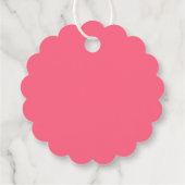 Pink Rose Favor Tags Geschenkanhänger (Rückseite)