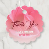 Pink Rose Favor Tags Geschenkanhänger (Vorderseite)