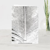 PINK ROSE FEATHER FAPPY BIRTHDAY GREETING CARD KARTE (Rückseite)