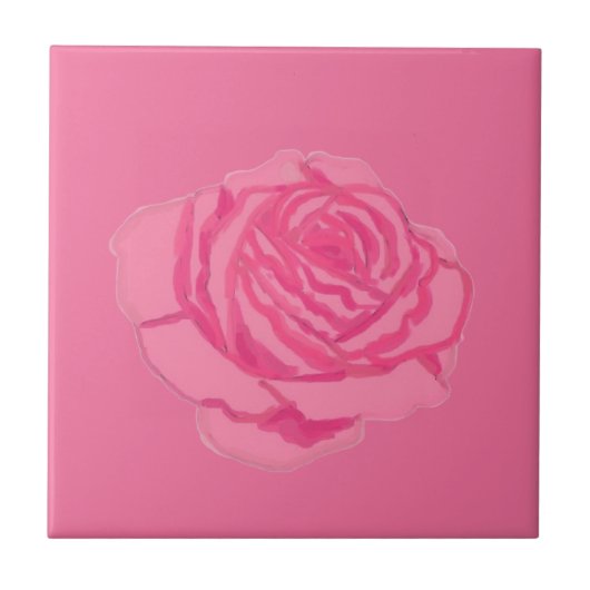 Pink rose fliese (Vorderseite)