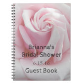 Pink Rose Floral Brautparty Guest Notizblock (Vorderseite)