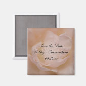Pink Rose Floral Quinceñera Save the Date Magnet (Vorderseite/Rückseite)