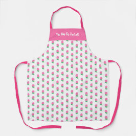 Pink Rose Flower Apron Schürze