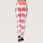 Pink Rose Flower Leggings (Rückseite)