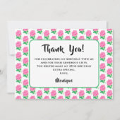 Pink Rose Geburtstag Danke Karte (Vorderseite)