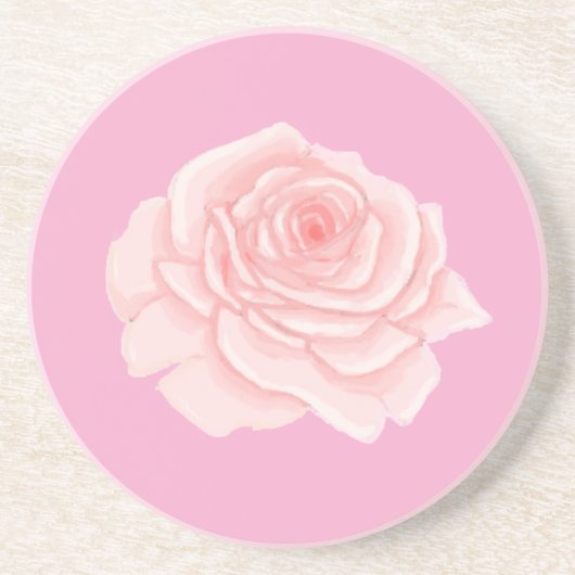Pink rose getränkeuntersetzer (Vorne)