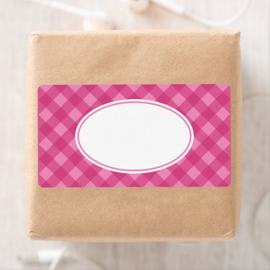 Pink Rose Gingham Labels (Insitu)