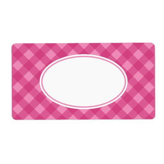 Pink Rose Gingham Labels (Vorne)