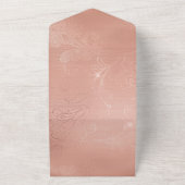 Pink Rose Glam Lace Wedding All In One Einladung (Außenbereich)