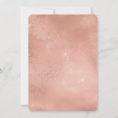 Pink Rose Glam Lace Wedding Einladung (Rückseite)