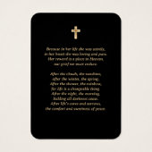 Pink Rose Gold Black Floral Memorys (Rückseite)