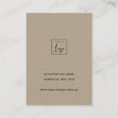 PINK ROSE GOLD FOLIAGE ZWEI EARRING DISPLAY LOGO VISITENKARTE (Rückseite)