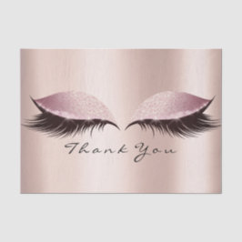 Pink Rose Gold Glitzer Danke Eyes Lashes Seidenpapier