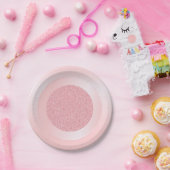 Pink Rose Gold Glitzer Moderne Vorlage personalisi Pappteller (Party)