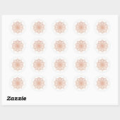 Pink Rose Gold Liz Mandala Runder Aufkleber (Blatt)