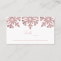 Pink Rose Gold Snowflakes Winter Sweet Sixteen