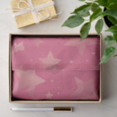 Pink | ROSE | Gold Star Muster Seidenpapier (Geschenk)